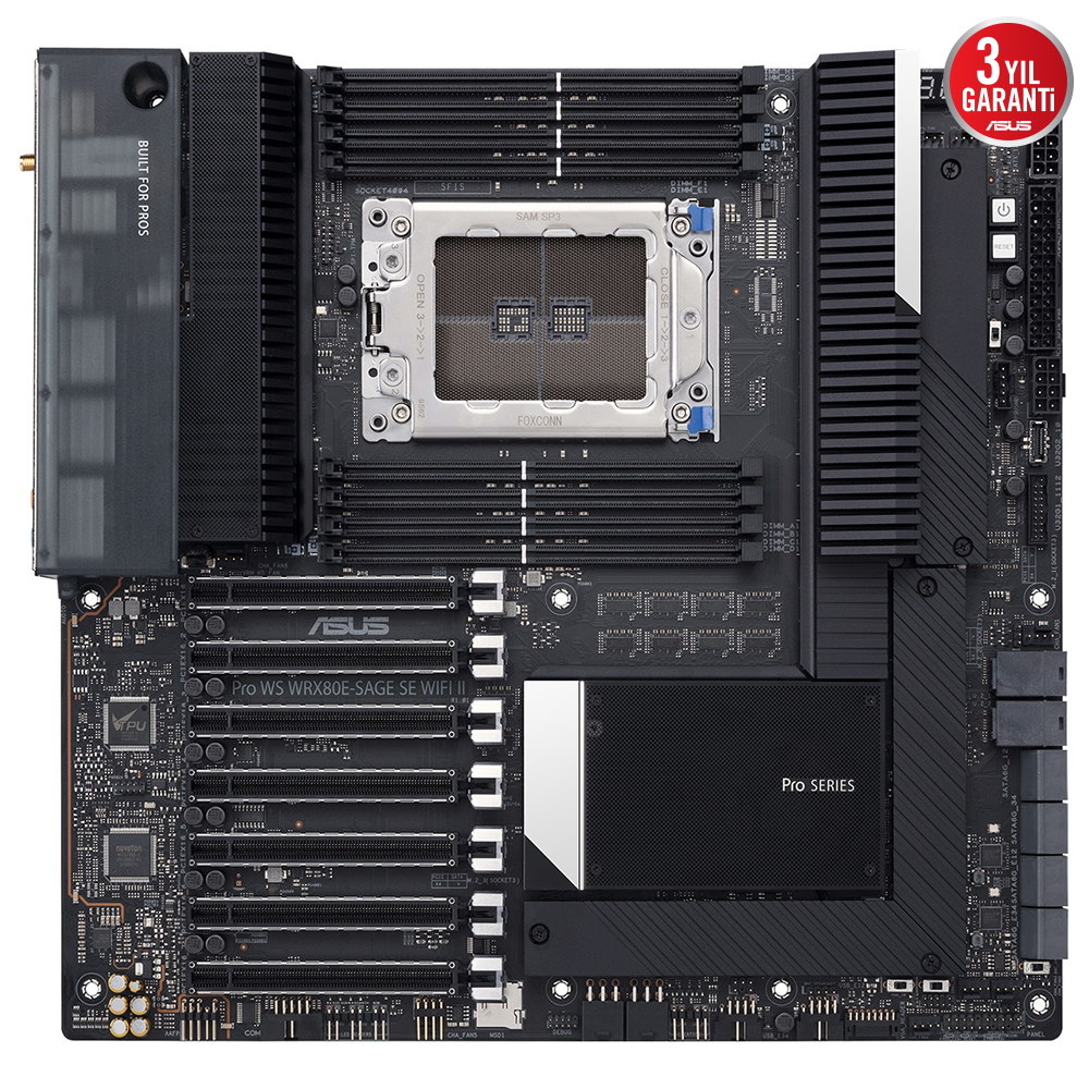 ASUS PRO WS WRX80E-SAGE SE WIFI II AMD WRX80 Soket sWRX8 DDR4 E-ATX Anakart