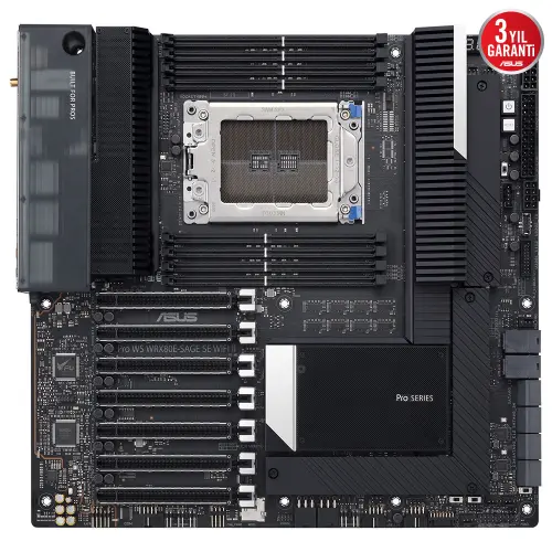 ASUS PRO WS WRX80E-SAGE SE WIFI II AMD WRX80 Soket sWRX8 DDR4 E-ATX Anakart