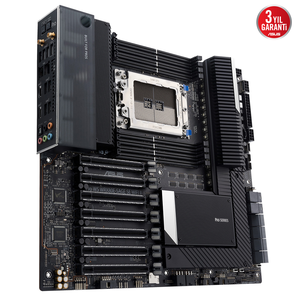 ASUS PRO WS WRX80E-SAGE SE WIFI II AMD WRX80 Soket sWRX8 DDR4 E-ATX Anakart