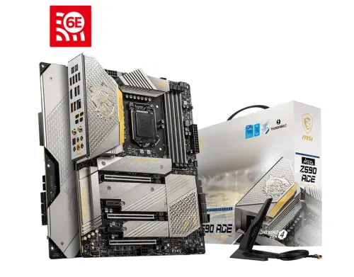 Msı MEG Z590 Ace Gold Edition Wifi Soket 1200 DDR4 5600(OC)Mhz ATX Anakart 