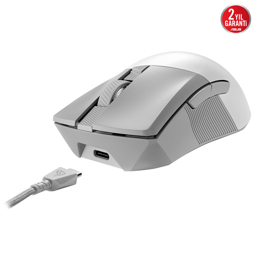 ASUS ROG Gladius III 36.000 DPI 6 Tuş Optik RGB Kablosuz Beyaz Gaming (Oyuncu) Mouse