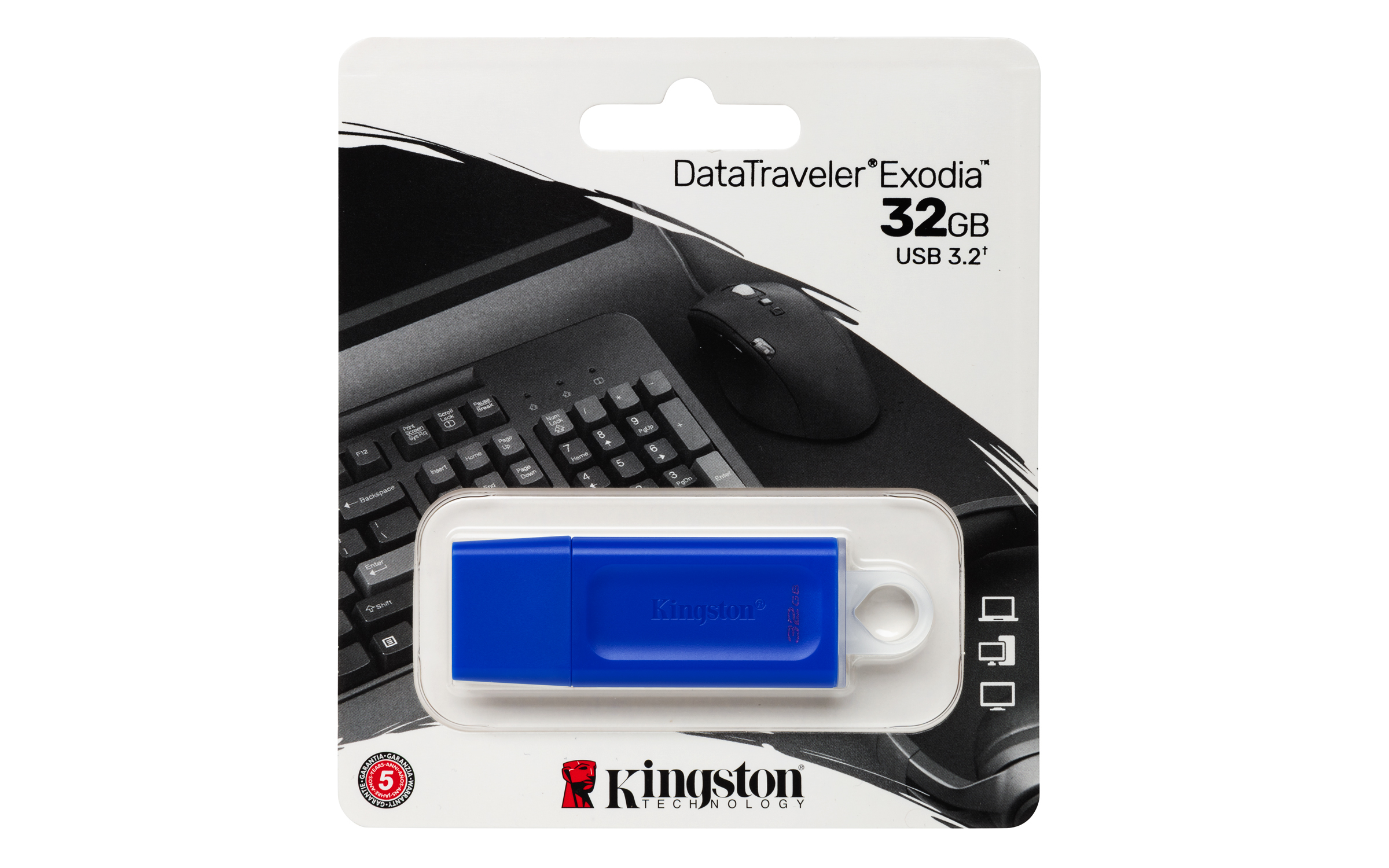 Kingston Data Traveler Exodia DTX/32GB Mavi 32GB USB 3.2 Gen 1 Flash Bellek