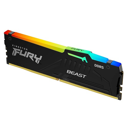 Kingston Fury Beast RGB KF556C40BBA-16 16GB (1x16GB) DDR5 5600MHz CL40 Siyah Gaming Ram (Bellek)