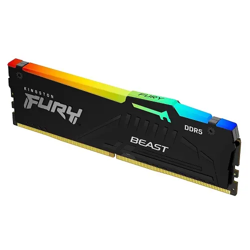 Kingston Fury Beast RGB KF556C40BBA-16 16GB (1x16GB) DDR5 5600MHz CL40 Siyah Gaming Ram (Bellek)