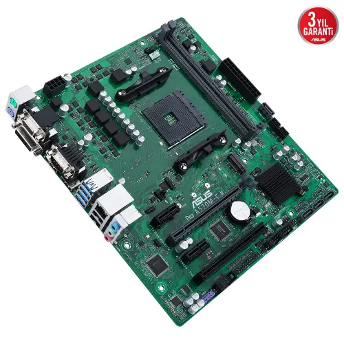 Asus Pro A520M-C II/CSM AMD A520 AM4 Soket DDR4 4600 Micro ATX Anakart