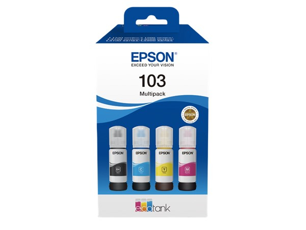 Epson C13T00S64A (103) L5190/L3160/ L3156/ L3151/ L3150/ L3111/ L3110/ L1110 4 Renk Multipack Kartuş