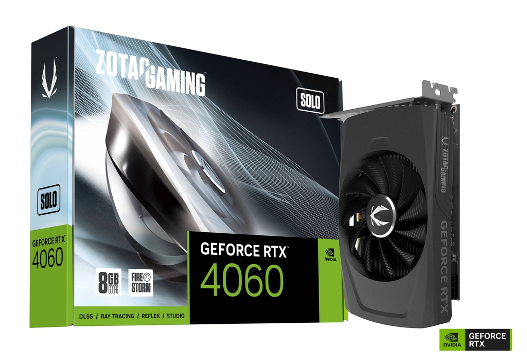 Zotac Gaming GeForce RTX 4060 8GB SOLO ZT-D40600G-10 8GB GDDR6 128Bit DX12 DLSS 3 Gaming (Oyuncu) Ekran Kartı