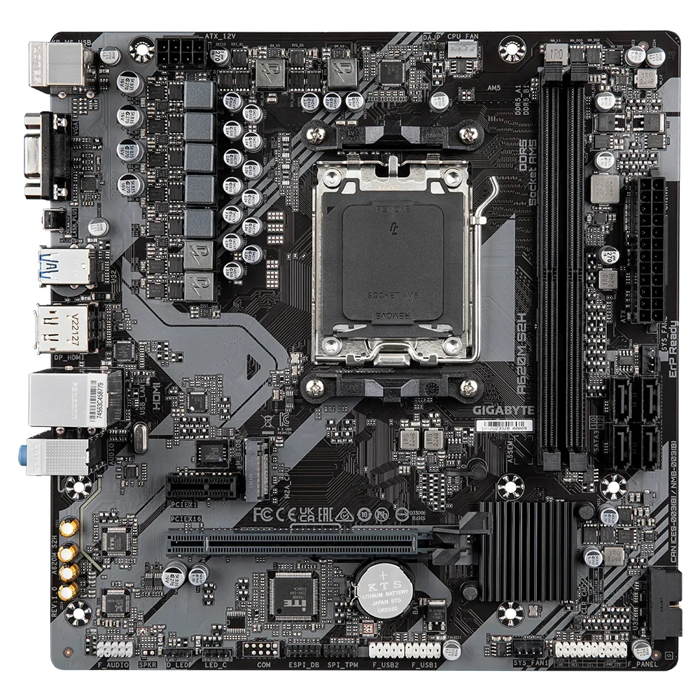 Gigabyte A620M S2H AMD A620 Soket AM5 DDR5 6400(OC)MHz mATX Gaming (Oyuncu) Anakart