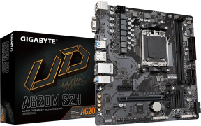 Gigabyte A620M S2H AMD A620 Soket AM5 DDR5 6400(OC)MHz mATX Gaming (Oyuncu) Anakart