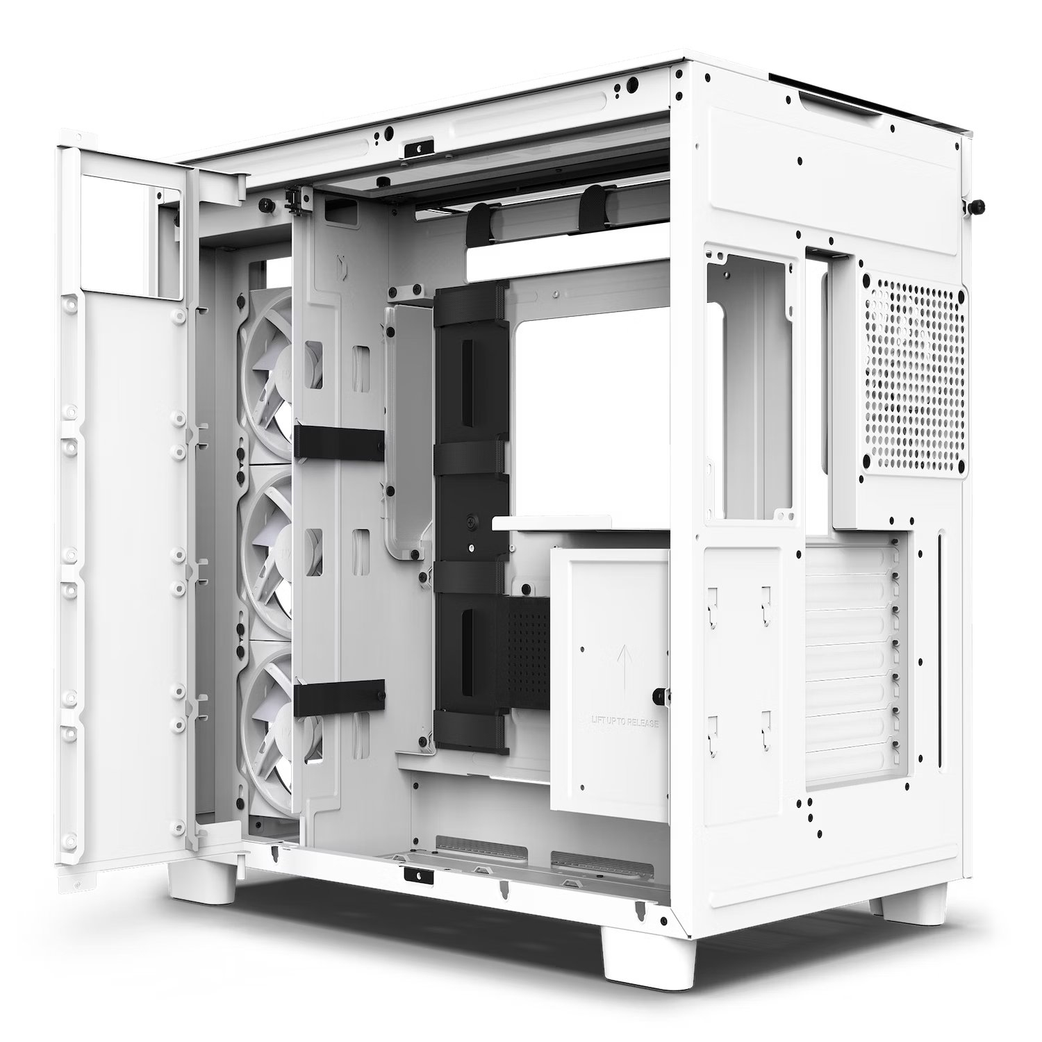 NZXT H Series H9 Elite CM-H91EW-01 Temperli Cam Beyaz Mid Tower Gaming (Oyuncu) Kasa