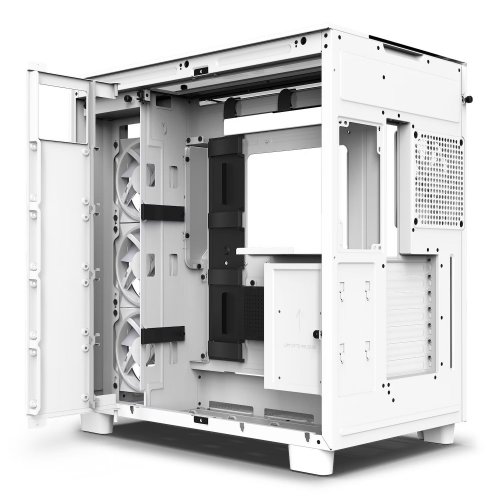 NZXT H Series H9 Elite CM-H91EW-01 Temperli Cam Beyaz Mid Tower Gaming (Oyuncu) Kasa