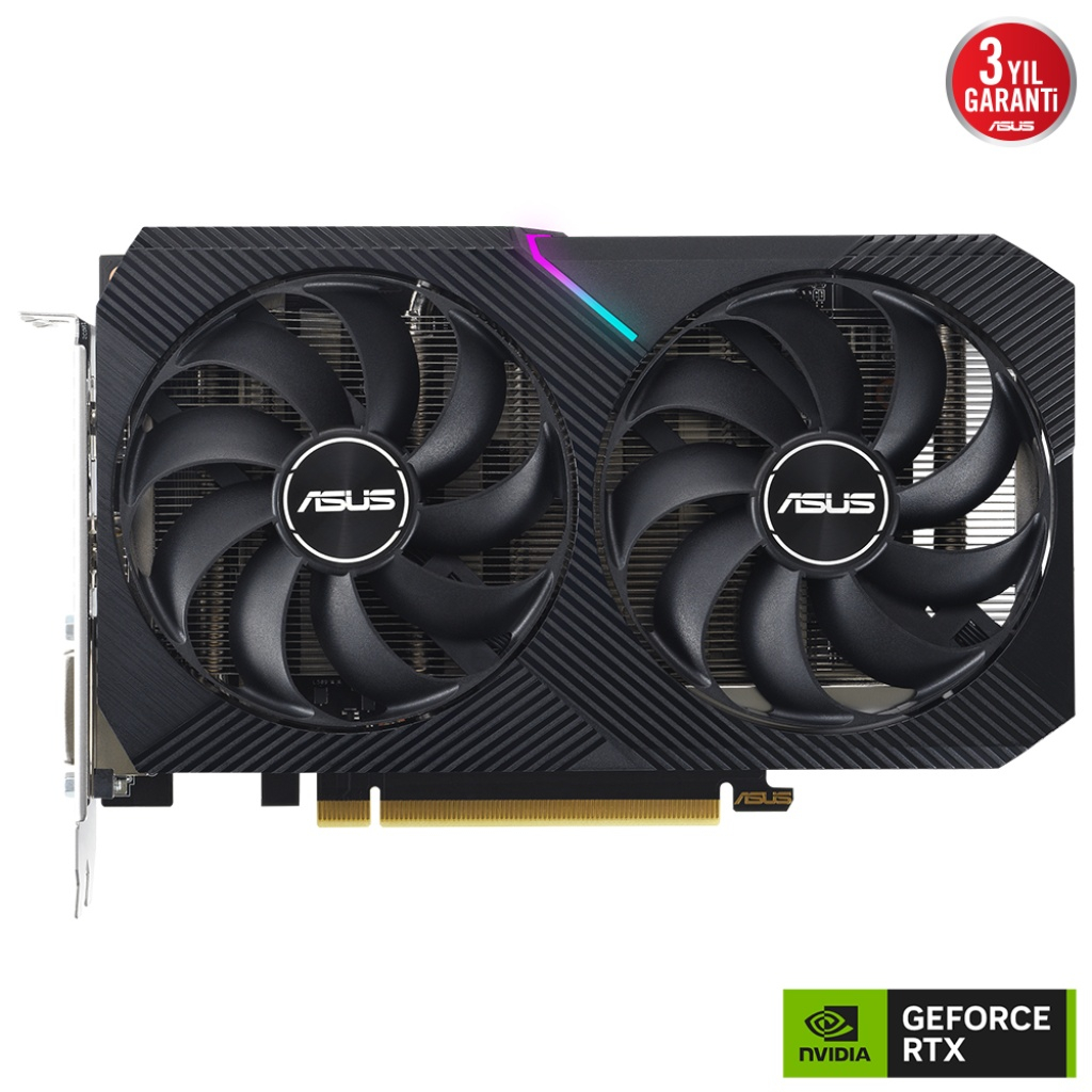 ASUS Dual GeForce RTX 3050 OC V2 DUAL-RTX3050-O8G V2 8GB GDDR6 128Bit DX12 Gaming (Oyuncu) Ekran Kartı