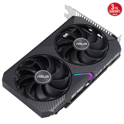 ASUS Dual GeForce RTX 3050 OC V2 DUAL-RTX3050-O8G V2 8GB GDDR6 128Bit DX12 Gaming (Oyuncu) Ekran Kartı