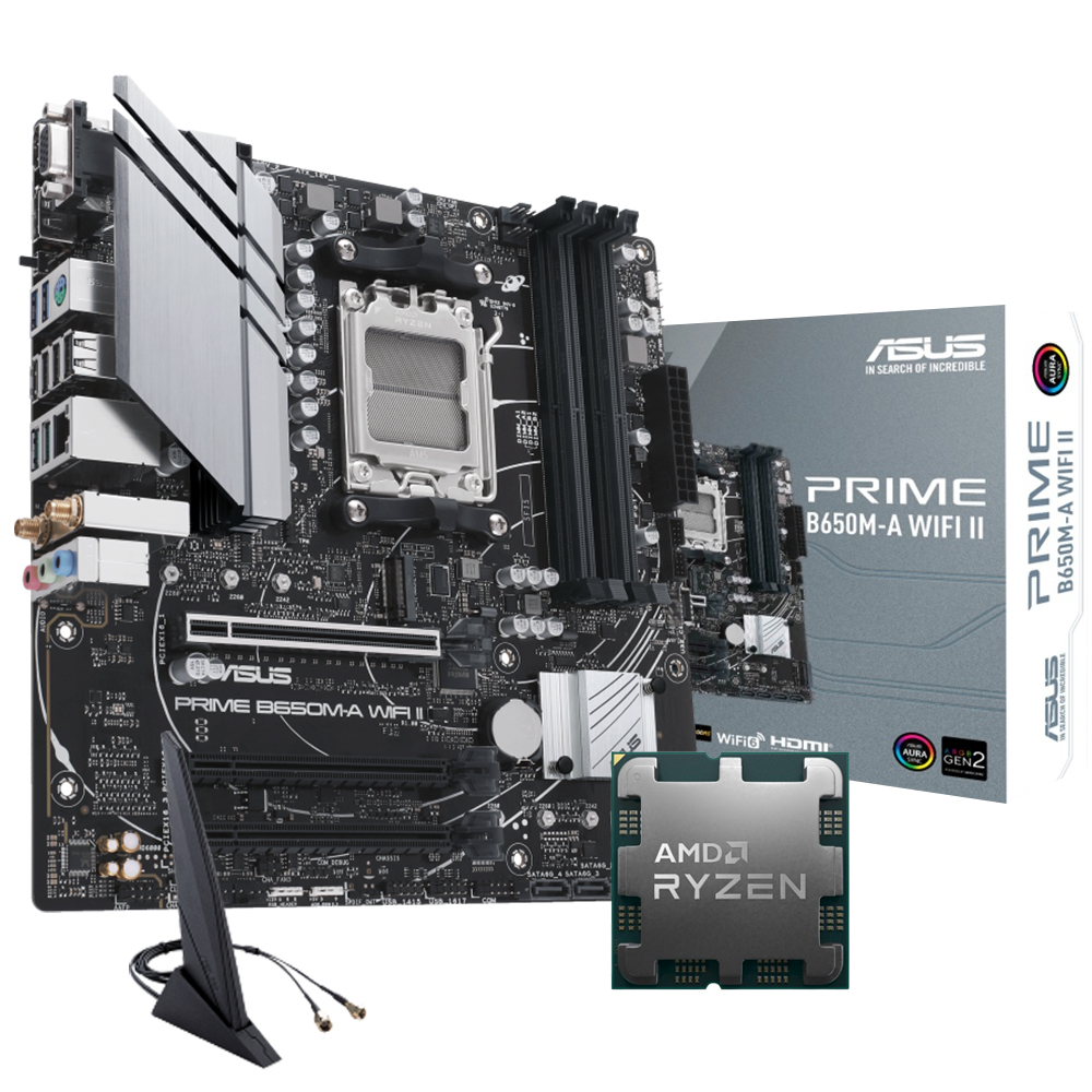 AMD Ryzen 7 7700 MPK İşlemci + Asus Prime B650M-A WIFI II Anakart Bundle