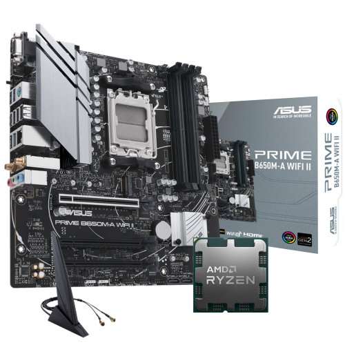 AMD Ryzen 7 7700 MPK İşlemci + Asus Prime B650M-A WIFI II Anakart Bundle
