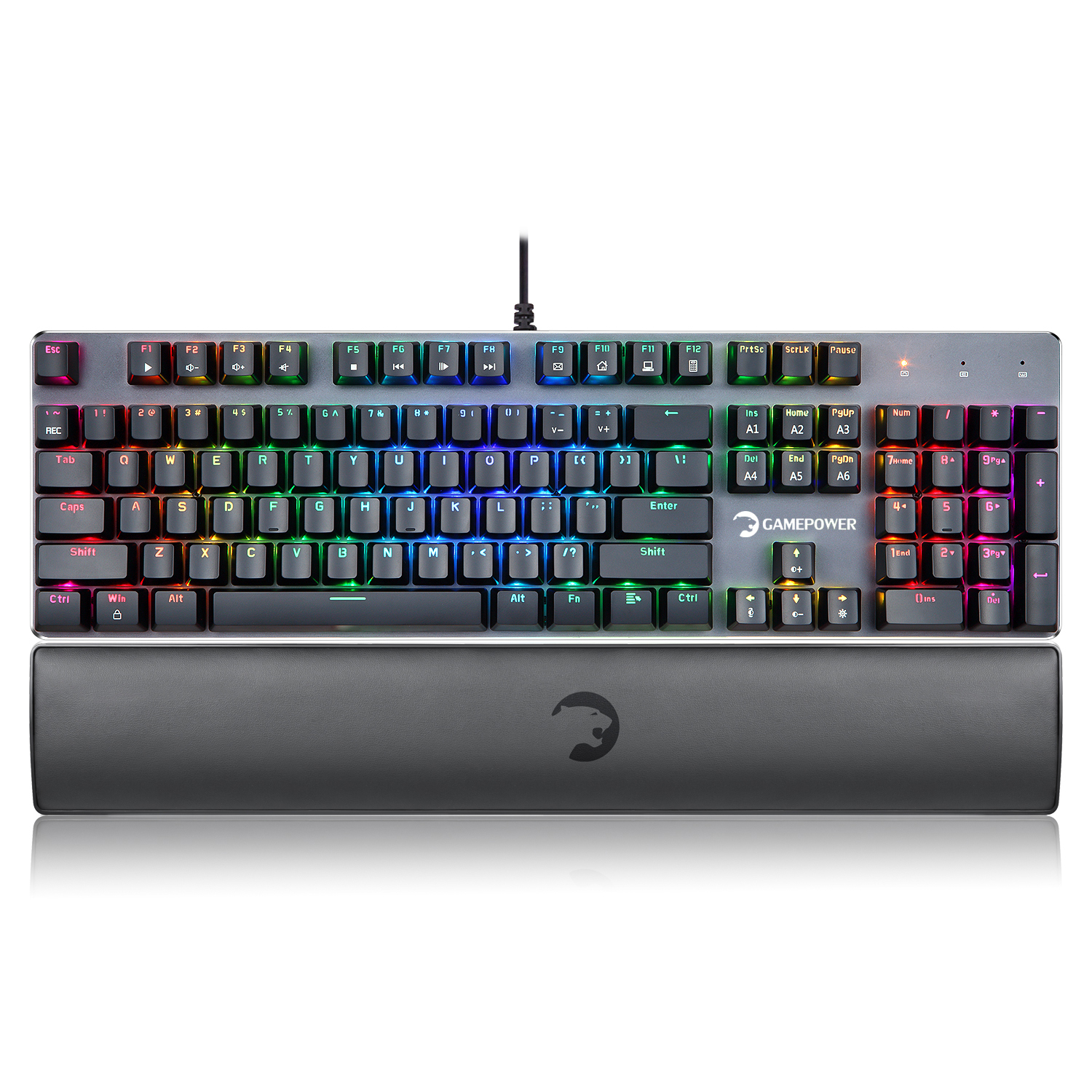 GamePower Ogre RGB Outemu Blue Switch İngilizce Q USB Mekanik Gaming Klavye