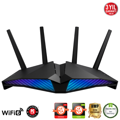 Asus DSL-AX82U WiFi6 Dual-Band AiProtection PS5 Gaming (Oyuncu) Modem Router