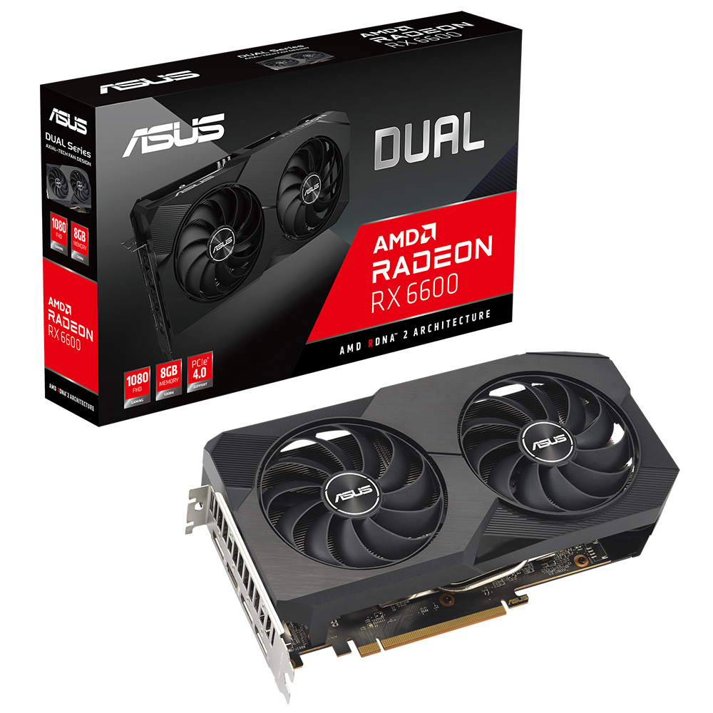 ASUS Dual Radeon RX 6600 DUAL-RX6600-8G-V2 8GB GDDR6 128Bit DX12 Gaming (Oyuncu) Ekran Kartı