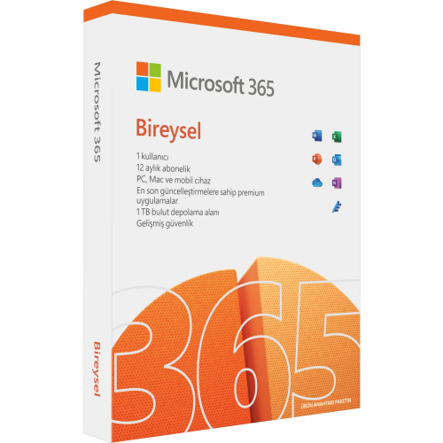 Microsoft Office 365 Bireysel QQ2-01451 Türkçe Kutulu Ofis Yazılımı