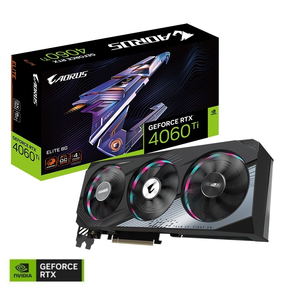Gigabyte Aorus GeForce RTX 4060 Ti Elite 8G GV-N406TAORUS E-8GD GDDR6 128Bit DX12 DLSS 3 Gaming (Oyuncu) Ekran Kartı