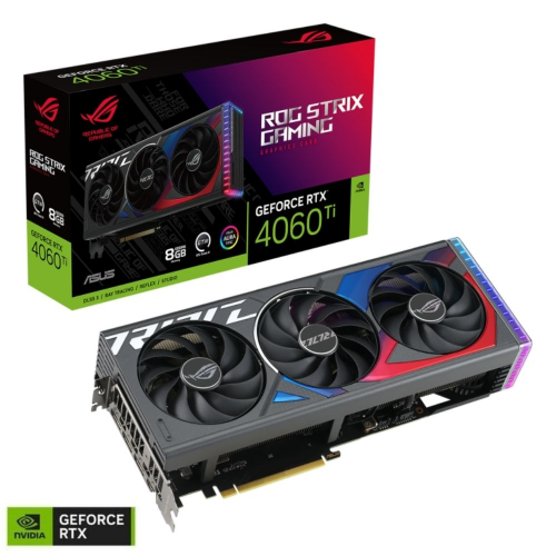 ASUS ROG Strix GeForce RTX  4060 Ti 8 GB GDDR6 ROG-STRIX-RTX4060TI-8G-GAMING 128Bit DX12 DLSS 3 Gaming (Oyuncu) Ekran Kartı