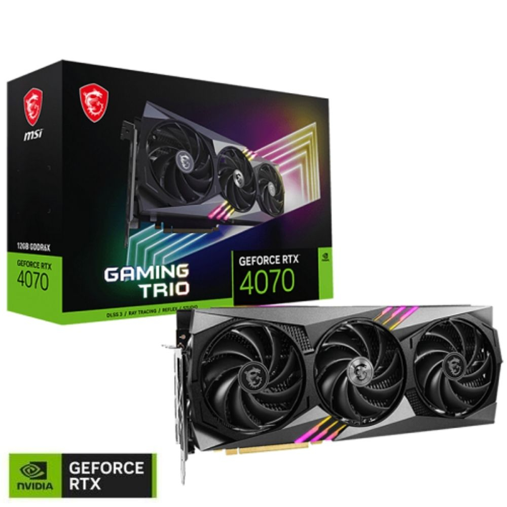 MSI GeForce RTX 4070 GAMING TRIO 12G 12GB GDDR6X 192Bit DX12 DLSS 3 Gaming (Oyuncu) Ekran Kartı