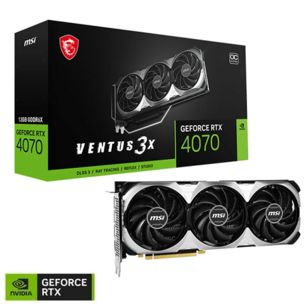MSI GeForce RTX 4070 Ventus 3X 12G OC GDDR6X 192Bit DX12 DLSS 3 Gaming (Oyuncu) Ekran Kartı
