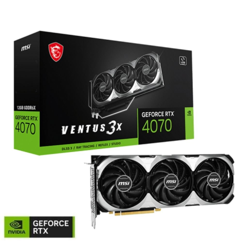 MSI GeForce RTX 4070 Ventus 3X 12G GDDR6X 192Bit DX12 DLSS 3 Gaming (Oyuncu) Ekran Kartı