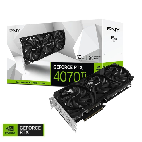 PNY GeForce RTX 4070 Ti 12GB TF VERTO LED Triple Fan VCG4070T12TFXPB1 GDDR6X 192Bit DX12 DLSS 3 Gaming (Oyuncu) Ekran Kartı