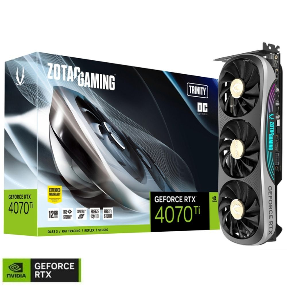 Zotac Gaming GeForce RTX 4070 Ti Trinity OC ZT-D40710J-10P 12GB GDDR6X 192Bit DX12 DLSS 3 Gaming (Oyuncu) Ekran Kartı