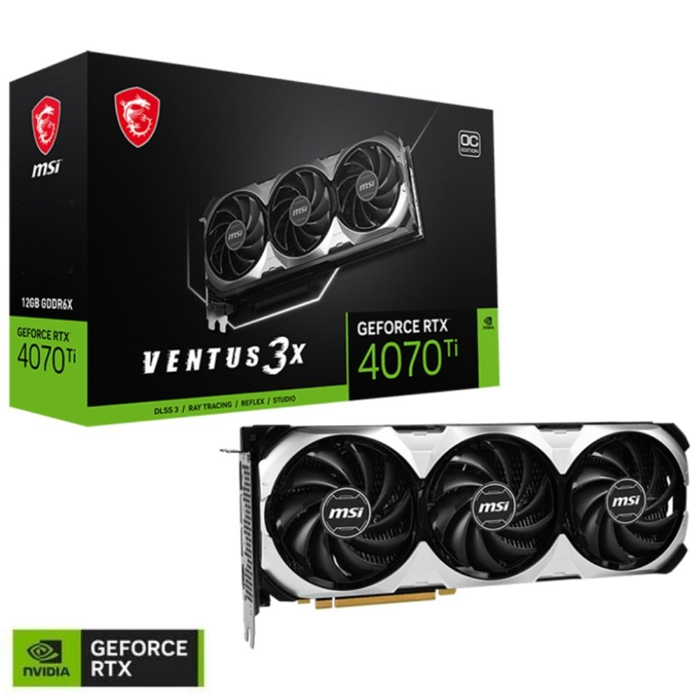 MSI GeForce RTX 4070 Ti Ventus 3X 12G OC 12GB GDDR6X 192Bit DX12 DLSS 3 Gaming (Oyuncu) Ekran Kartı