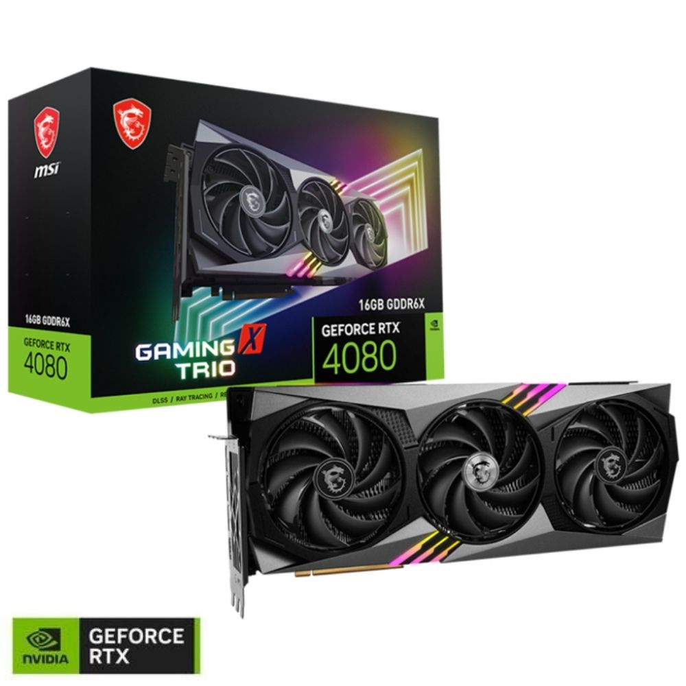 MSI GeForce RTX 4080 16GB GAMING X TRIO 16GB GDDR6X 256Bit DX12 DLSS 3 Gaming (Oyuncu) Ekran Kartı