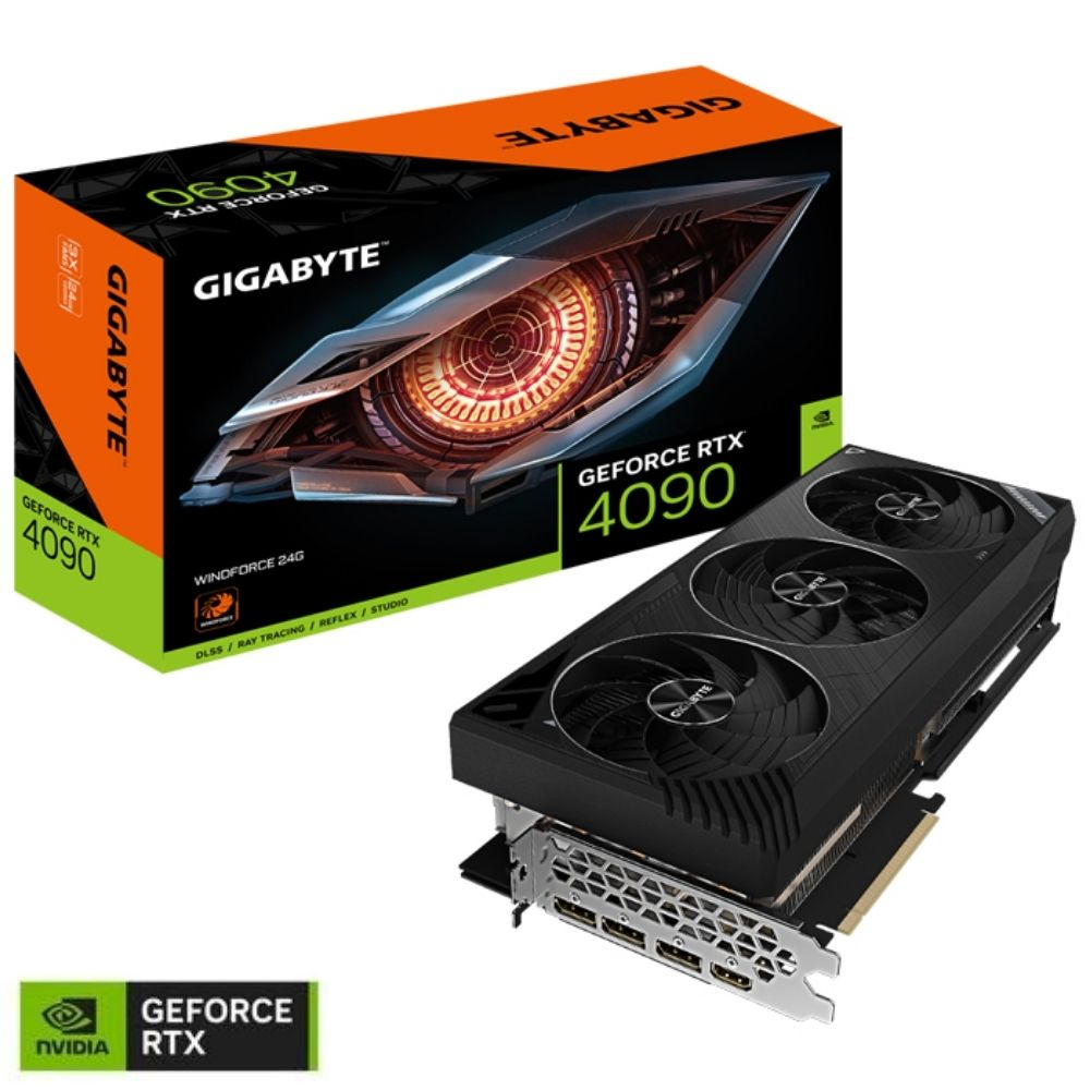 Gigabyte GeForce RTX 4090 WindForce 24G GV-N4090WF3-24GD 24GB GDDR6X 384Bit DX12 DLSS 3 Gaming (Oyuncu) Ekran Kartı