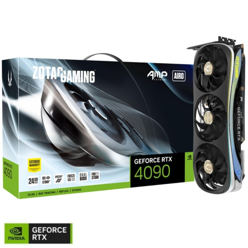 Zotac Gaming GeForce RTX 4090 AMP Extreme AIRO ZT-D40900B-10P 24GB GDDR6X 384Bit DX12 DLSS 3 Gaming (Oyuncu) Ekran Kartı