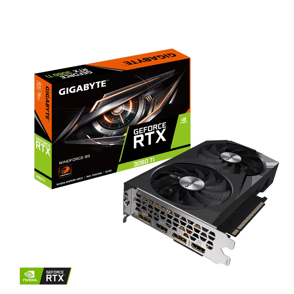 Gigabyte GeForce RTX 3060 Ti WINDFORCE 8G LHR GV-N306TWF2-8GD 8GB GDDR6 256Bit DX12 Gaming (Oyuncu) Ekran Kartı
