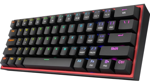 Redragon K617 Fizz RGB Red Switch Kablolu Siyah Compact Gaming (Oyuncu) Klavye