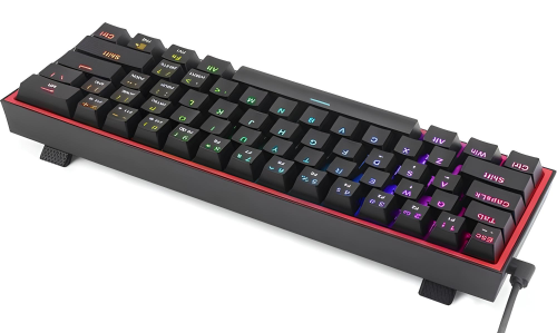 Redragon K617 Fizz RGB Red Switch Kablolu Siyah Compact Gaming (Oyuncu) Klavye