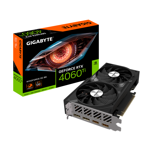 Gigabyte GeForce RTX 4060 Ti Windforce OC 8G  GV-N406TWF2OC-8GD GDDR6 128Bit DX12 DLSS 3 Gaming (Oyuncu) Ekran Kartı