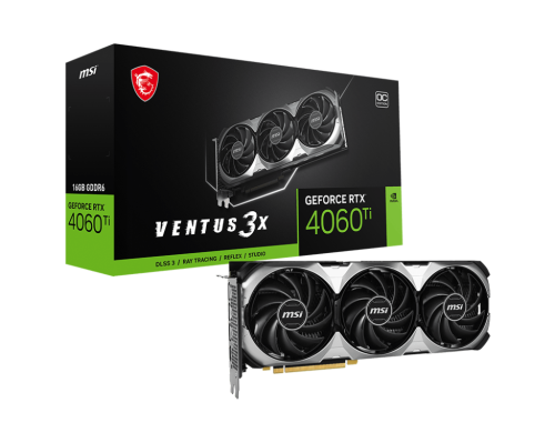 MSI GeForce RTX 4060 Ti VENTUS 3X 16G OC GDDR6 128Bit DX12 Ultimate DLSS 3 Gaming (Oyuncu) Ekran Kartı
