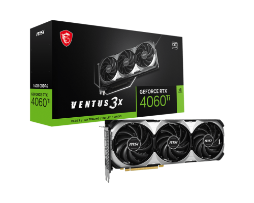 MSI GeForce RTX 4060 Ti VENTUS 3X 16G OC GDDR6 128Bit DX12 Ultimate DLSS 3 Gaming (Oyuncu) Ekran Kartı