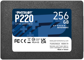 Patriot P220 256GB 550/490MB/s 2.5″ SATA3 SSD Disk (P220S256G25)