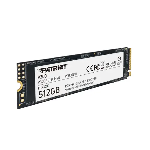 Patriot P300 512GB 1700/1100MB/s NVMe M.2 SSD Disk (P300P512GM28)