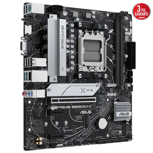 Asus Prime B650M-K AMD B650 AM5 Soket DDR5 6400MHz Micro-ATX Anakart