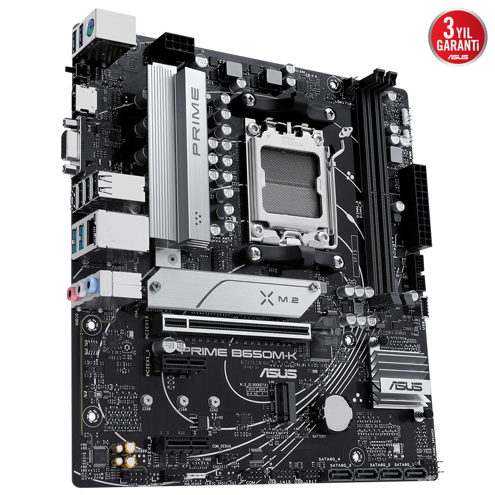 ASUS Prime B650M-K AMD B650 AM5 Soket DDR5 6400MHz Micro-ATX Anakart