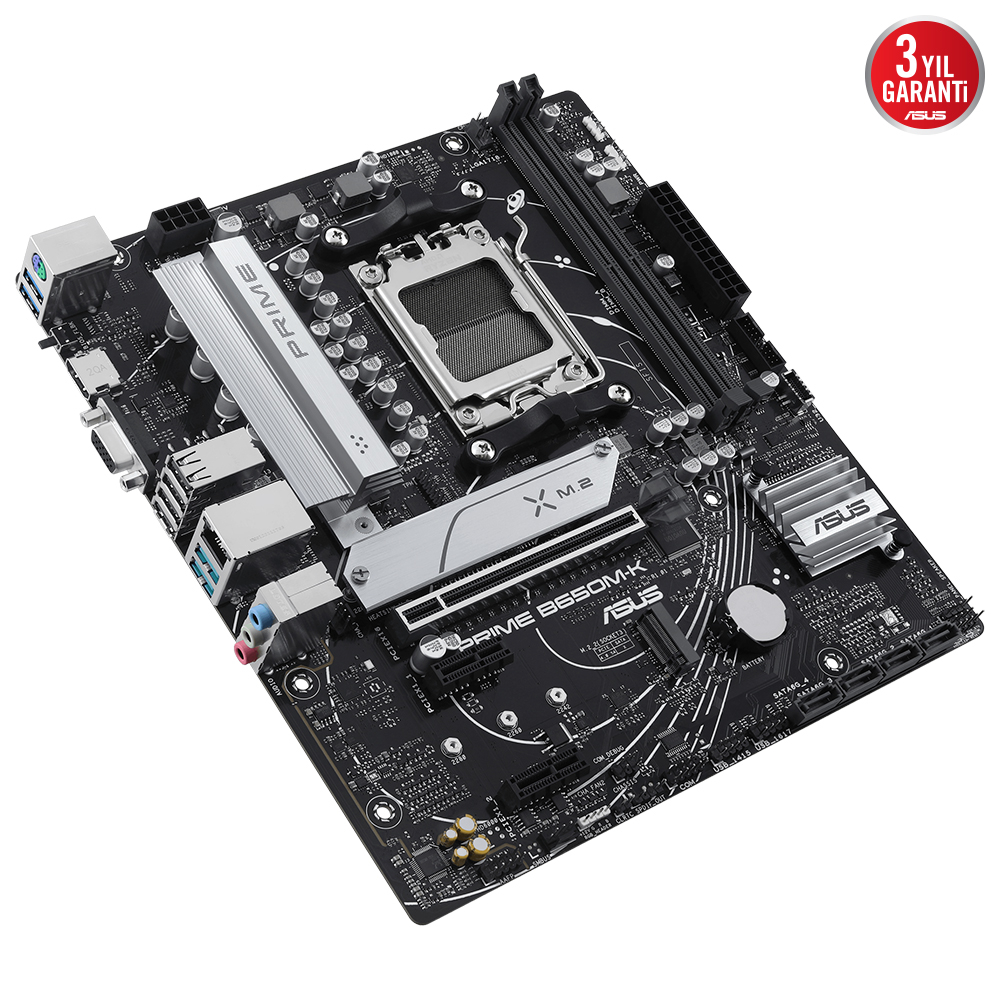 ASUS Prime B650M-K AMD B650 AM5 Soket DDR5 6400MHz Micro-ATX Anakart