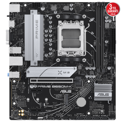 Asus Prime B650M-K AMD B650 AM5 Soket DDR5 6400MHz Micro-ATX Anakart