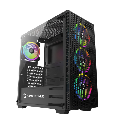 GamePower Horizon Gaming MESH Panel 850W 80+ Gold Modüler ATX3.0(PCIe5.0) Dahili PSU 4*120mm RGB Fan RGB Kontrolcü ve Uzaktan Kumanda