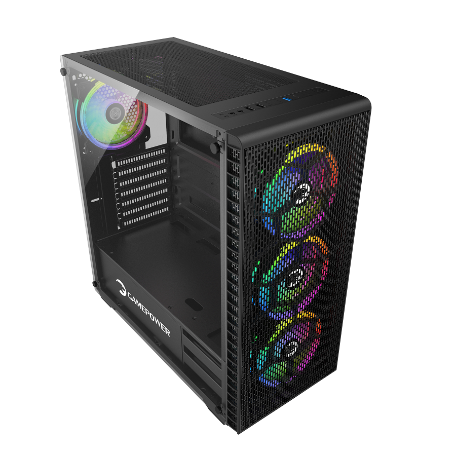 GamePower Horizon Gaming MESH Panel 850W 80+ Gold Modüler ATX3.0(PCIe5.0) Dahili PSU 4*120mm RGB Fan RGB Kontrolcü ve Uzaktan Kumanda
