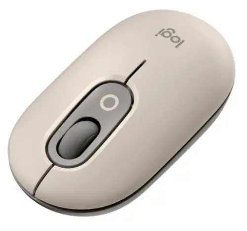 Logitech POP Mouse Mist Emoji Tuşlu Sessiz Kablosuz Bej Mouse - 910-006651