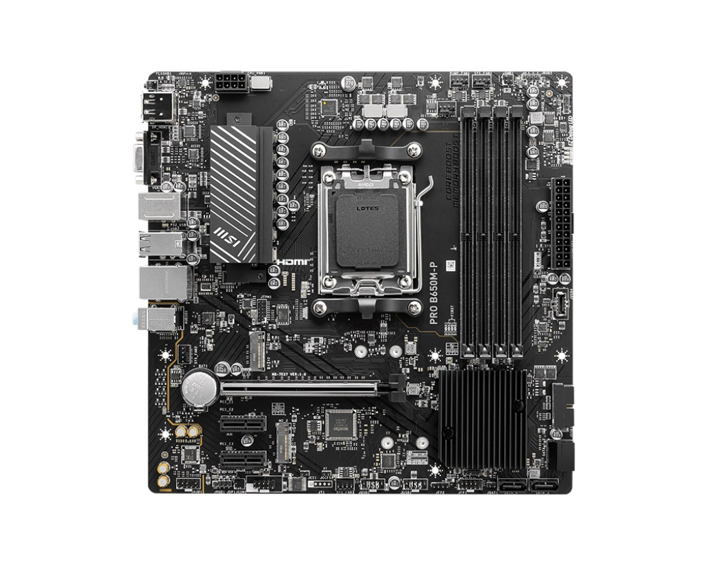 MSI Pro B650M-P AMD B650 AM5 Soket DDR5 6000(OC)MHz mATX Anakart